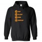 Eat Sleep BBQ Repeat Unisex Kids and Adults Novelty Pullover Hoodie for Foodies